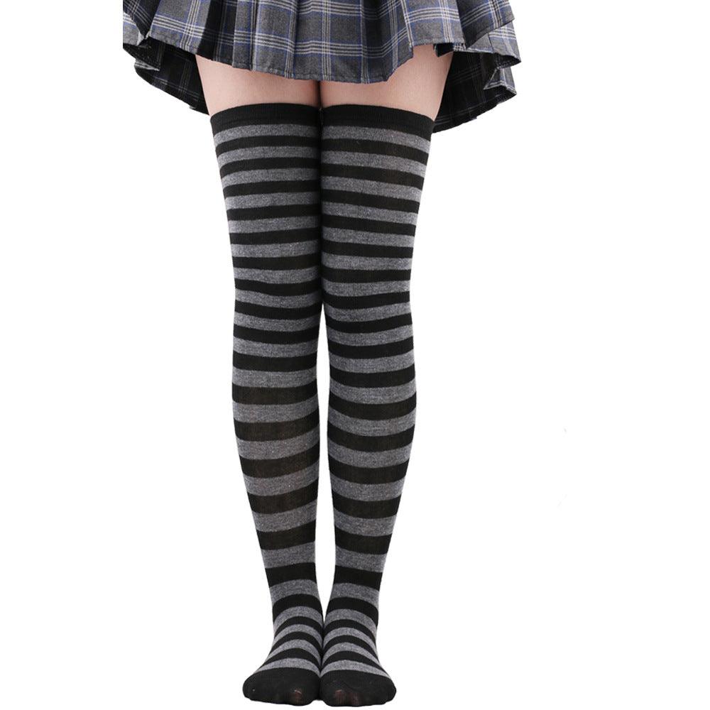 Striped Socks Hold-ups Women Over The Knee Halloween - amazitshop