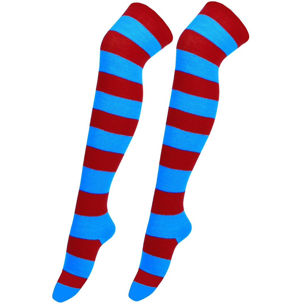 Striped Socks Hold-ups Women Over The Knee Halloween - amazitshop