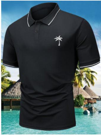 Spring And Summer New Men's Lapel Shirt Fashion Casual Short Sleeve - amazitshop