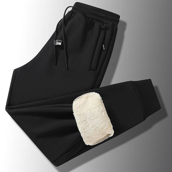 Drawstring Fleece-lined Windproof Soft Shell Casual Pants For Men - amazitshop