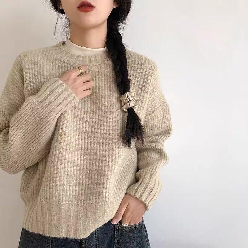 Women's Loose Outer Wear Thick Short Sweater Top - amazitshop