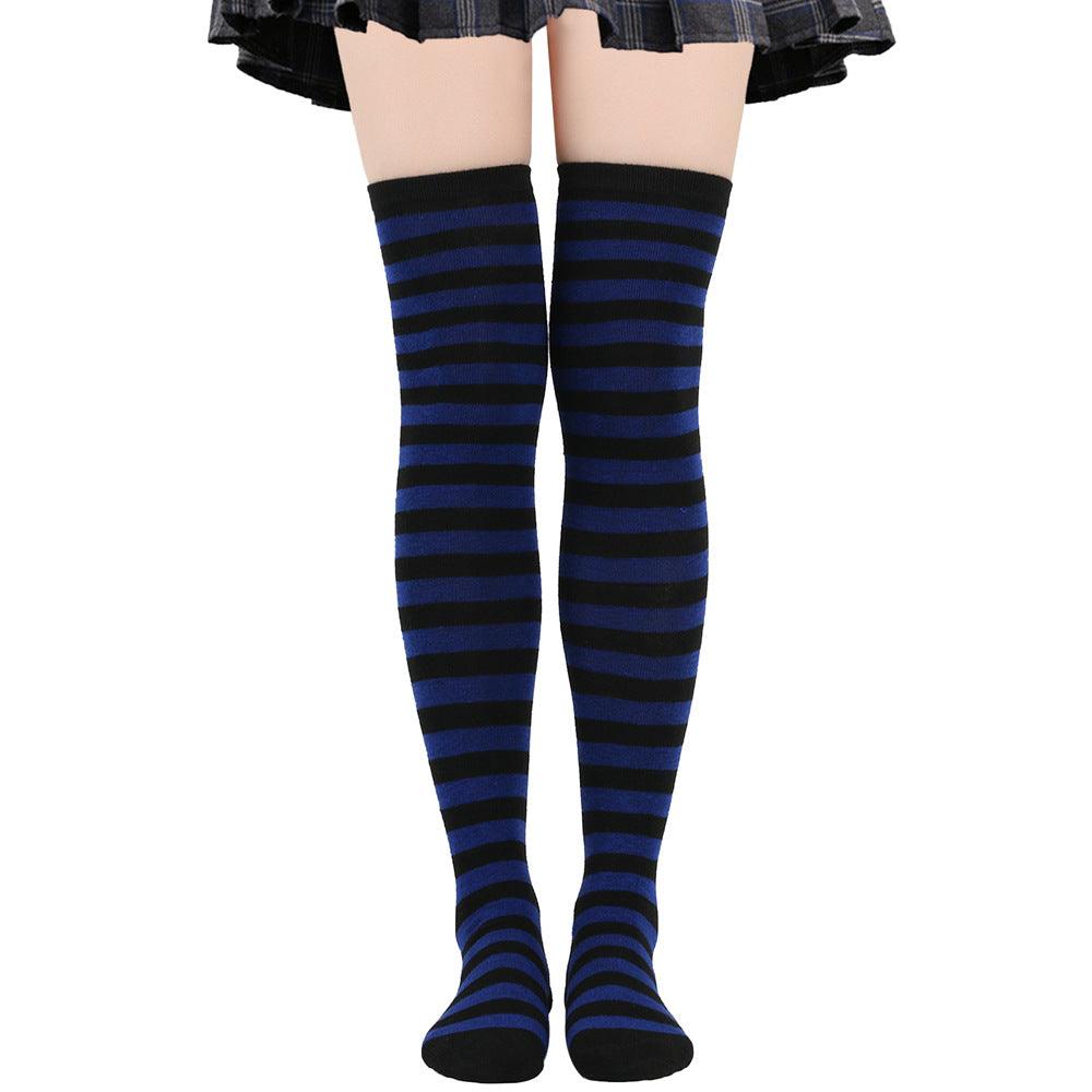 Striped Socks Hold-ups Women Over The Knee Halloween - amazitshop