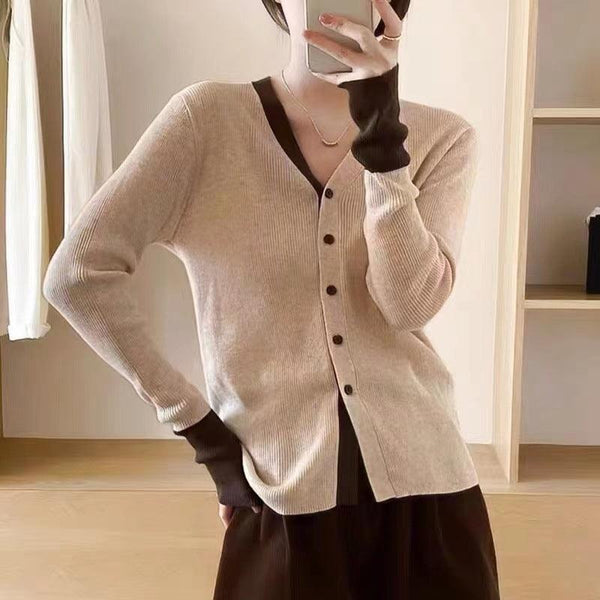 Wool Sweater Cardigan Temperament Long Sleeve Coat - amazitshop