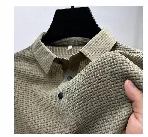 Mesh Ice Silk Short Sleeve T-shirt Mens Clothing - amazitshop