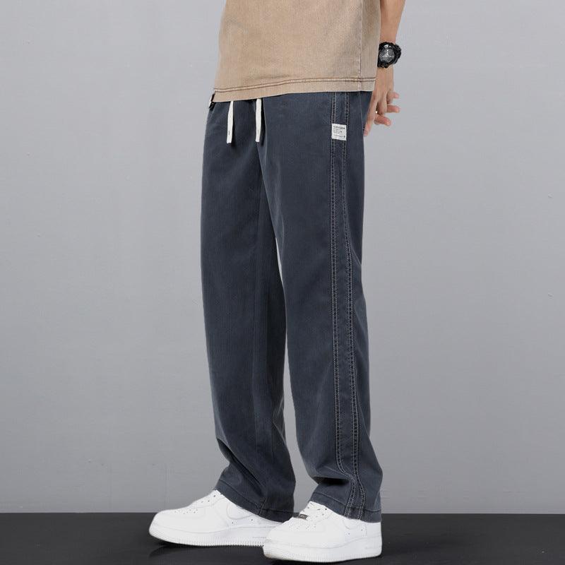 Men's Denim Loose Straight Trousers - amazitshop