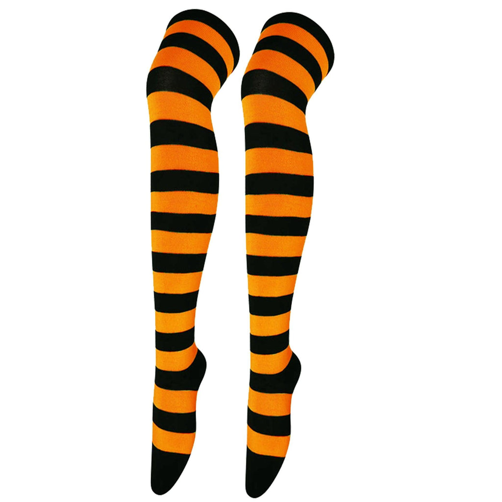 Striped Socks Hold-ups Women Over The Knee Halloween - amazitshop