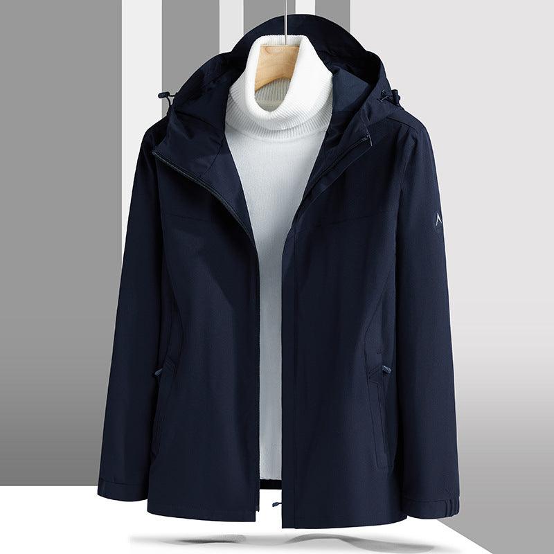 Plus Size Shell Jacket Windproof Waterproof Mountaineering Suit Coat - amazitshop