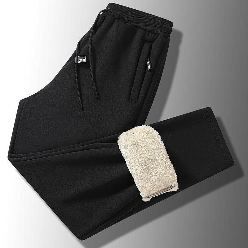 Drawstring Fleece-lined Windproof Soft Shell Casual Pants For Men - amazitshop