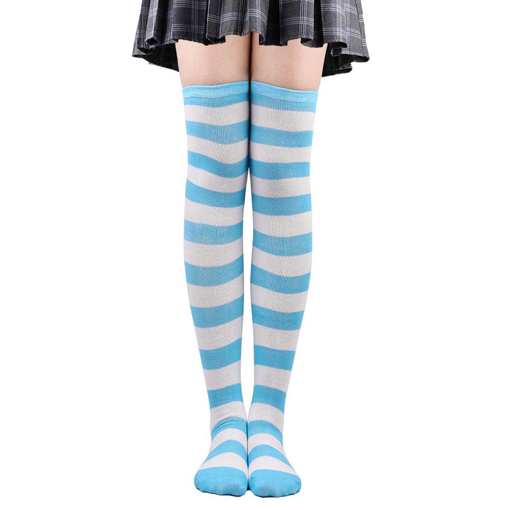 Striped Socks Hold-ups Women Over The Knee Halloween - amazitshop