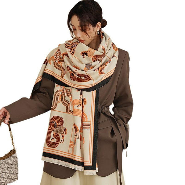 Air-conditioned Room Cashmere-like Talma Student Scarf Thickened Outer Wear - amazitshop