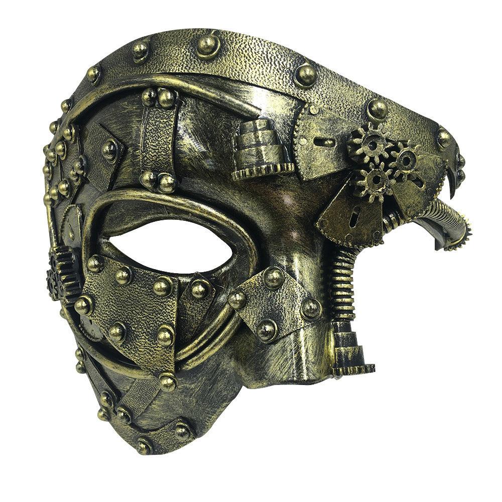Halloween Steampunk Masquerade Party Half Face Mask - amazitshop