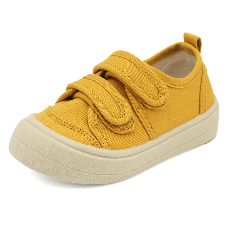 Children's Canvas Shoes Spring And Autumn Velcro Boys 'and Girls' Sneakers Big Toe Cloth Shoes - amazitshop