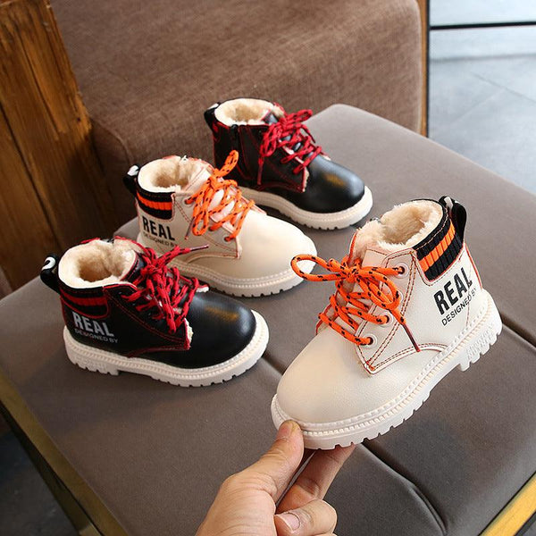 New Product Kids Fashion Cotton Martin Boots Warm Side Zipper - amazitshop