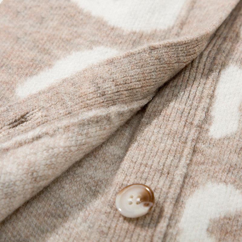 Autumn Winter V Neck Knitted Cardigans Women Single - Amazitshop