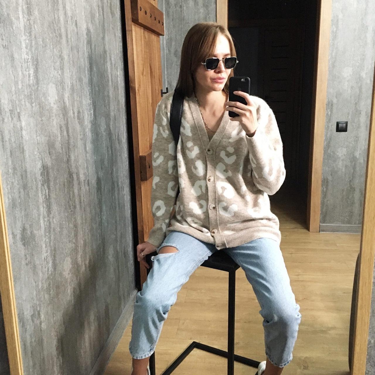 Autumn Winter V Neck Knitted Cardigans Women Single - Amazitshop