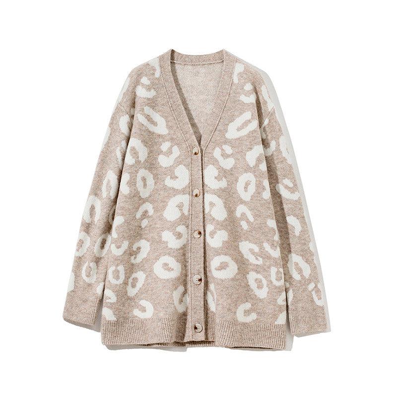 Autumn Winter V Neck Knitted Cardigans Women Single - Amazitshop