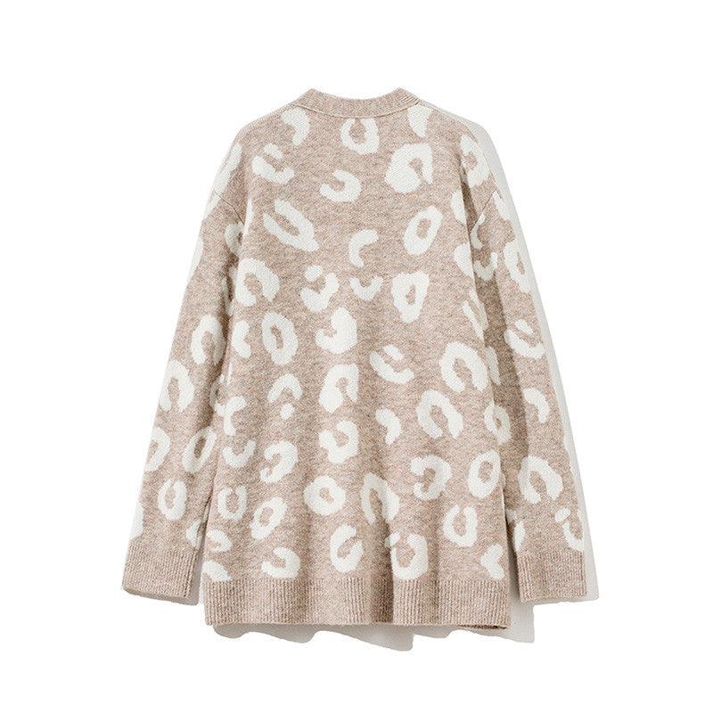 Autumn Winter V Neck Knitted Cardigans Women Single - Amazitshop