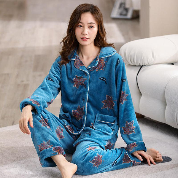 Coral Velvet Pajamas Two-piece Homewear - amazitshop