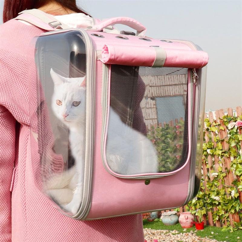 Pet Cat Carrier Backpack Breathable Cat Travel Outdoor Shoulder Bag For Small Dogs Cats Portable Packaging Carrying Pet Supplies - amazitshop