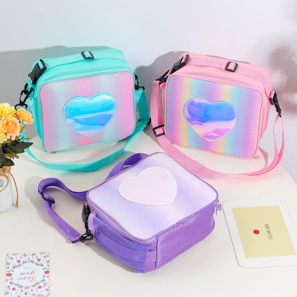 Laser Simple Rainbow Color Insulation Bento Bag - amazitshop