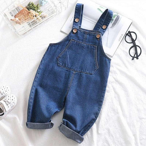 Infant Toddler Jeans Baby Denim Overalls Children's Korean-style Casual Loose Pants - amazitshop