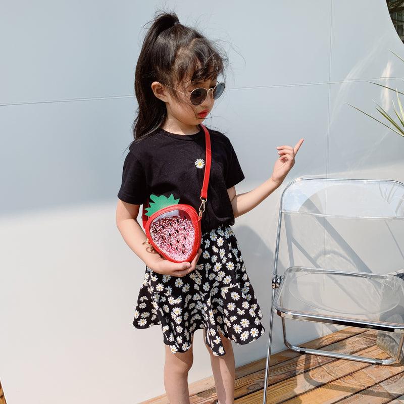 Summer Children's Pineapple Strawberry One Shoulder Jelly Bag - amazitshop