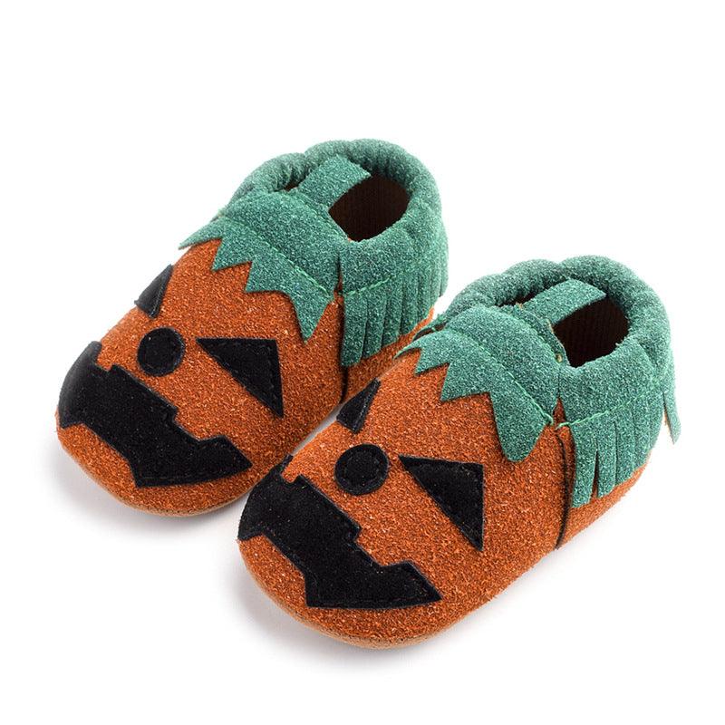 Baby Girls Boys Halloween Pumpkin Cosplay Slip - on Shoes Soft First Walking Children Canvas Shoes Kids Girls Walking Shoes - Amazitshop