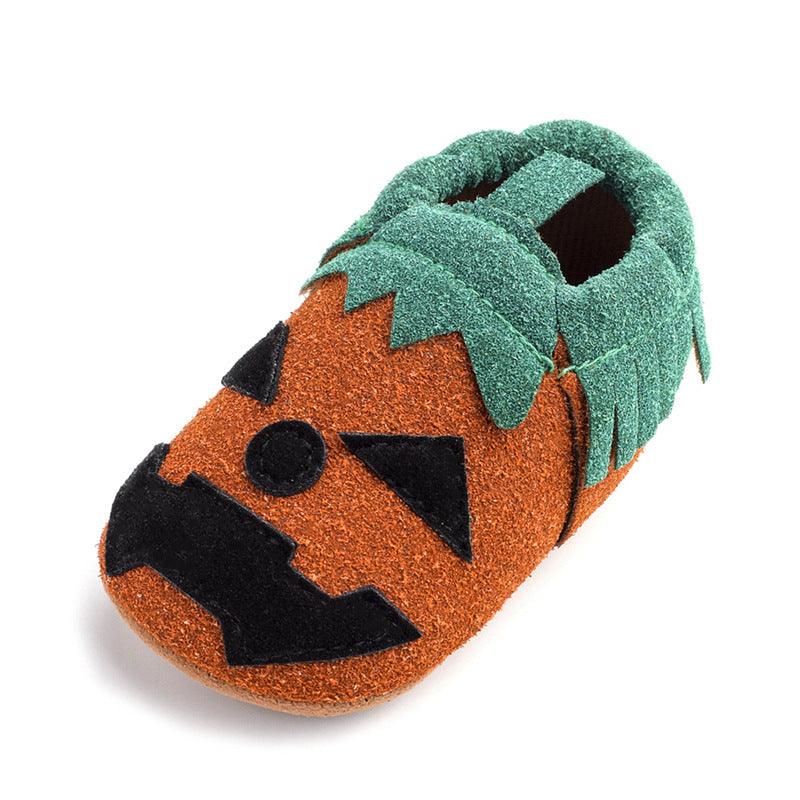 Baby Girls Boys Halloween Pumpkin Cosplay Slip - on Shoes Soft First Walking Children Canvas Shoes Kids Girls Walking Shoes - Amazitshop