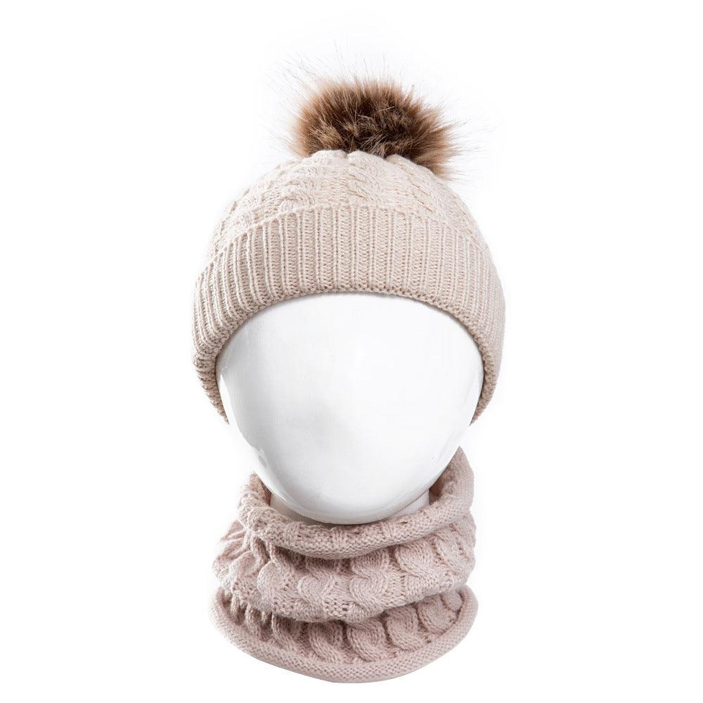Baby Warm Woolen Cap Toddler Hat Baby Girls Boys Winter Warm Knitted Wool - Amazitshop