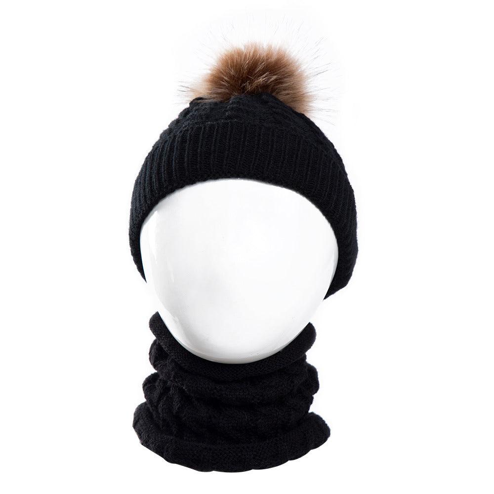 Baby Warm Woolen Cap Toddler Hat Baby Girls Boys Winter Warm Knitted Wool - Amazitshop