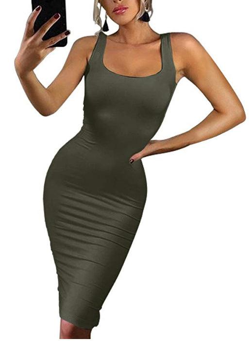 Womens Sexy Bodycon Tank Dress Sleeveless - amazitshop