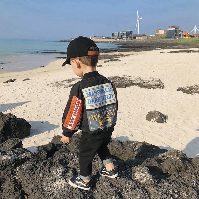 Boys Coat Children's PU Jacket Fashion Kid Outwear Casual Motorcycle Jacket Leather Kids Coat Black - Amazitshop