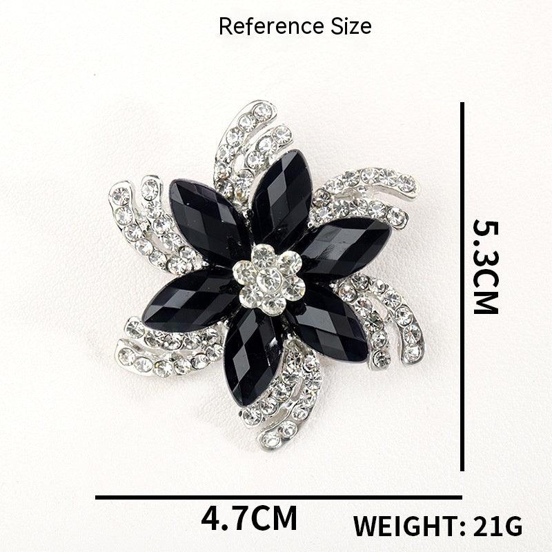 Brooch Female Rhinestone Coat Accessories - Amazitshop