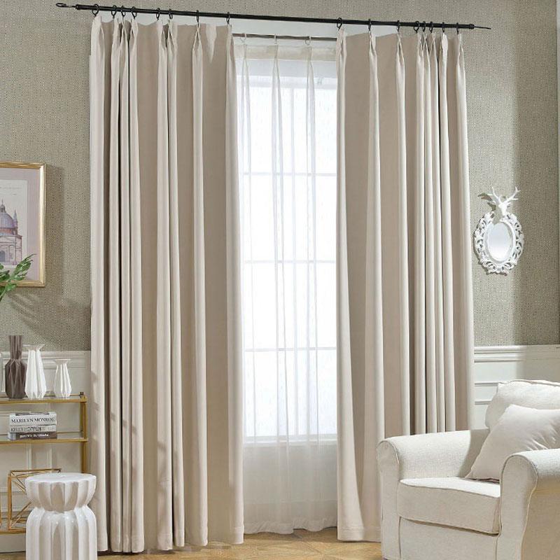 Home Fashion Herringbone Pattern Chenille Blackout Curtains