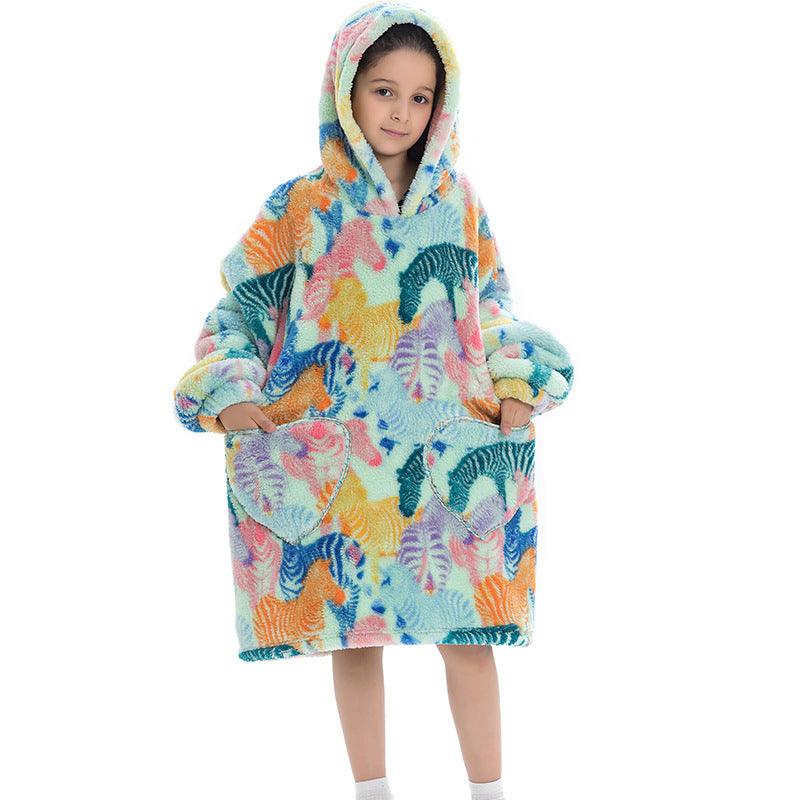 Oversized Thermal Sweatshirt Lazy Sweatshirt Kids - amazitshop