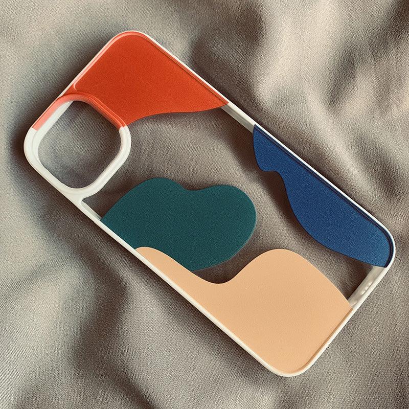 Color Block Contrast Color Geometry Suitable For 13 Mobile Phone Cases - amazitshop