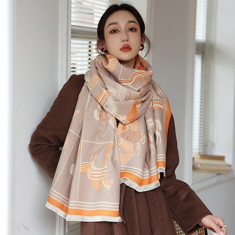 Air-conditioned Room Cashmere-like Talma Student Scarf Thickened Outer Wear - amazitshop