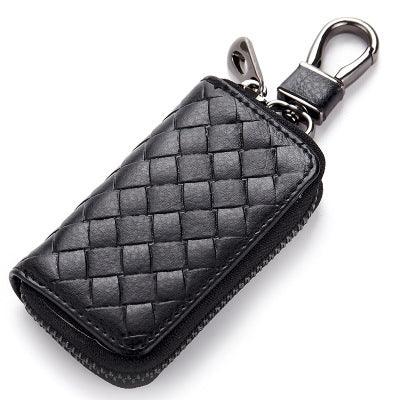 Car key case leather key case men's woven - Amazitshop