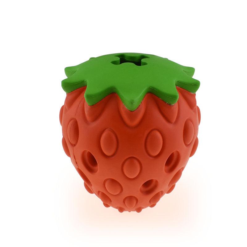 Pet Toy Chew Resistant Strawberry Leak Food Ball Pet Supplies Dog And Cat Toys - amazitshop