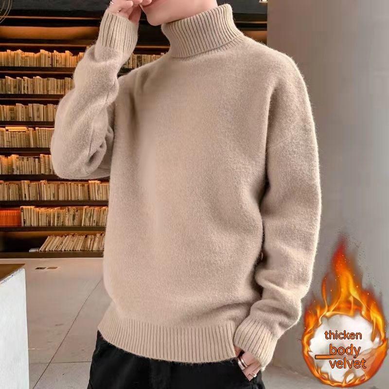 Turtleneck Sweater For Men Loose Velvet Thickened - amazitshop