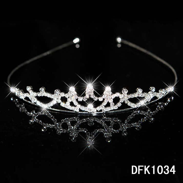 Korean Style Bridal Crown Headdress Diamond Alloy Women's Hair Band Accessories Girls Children Diamond Jewelry Wholesale - amazitshop