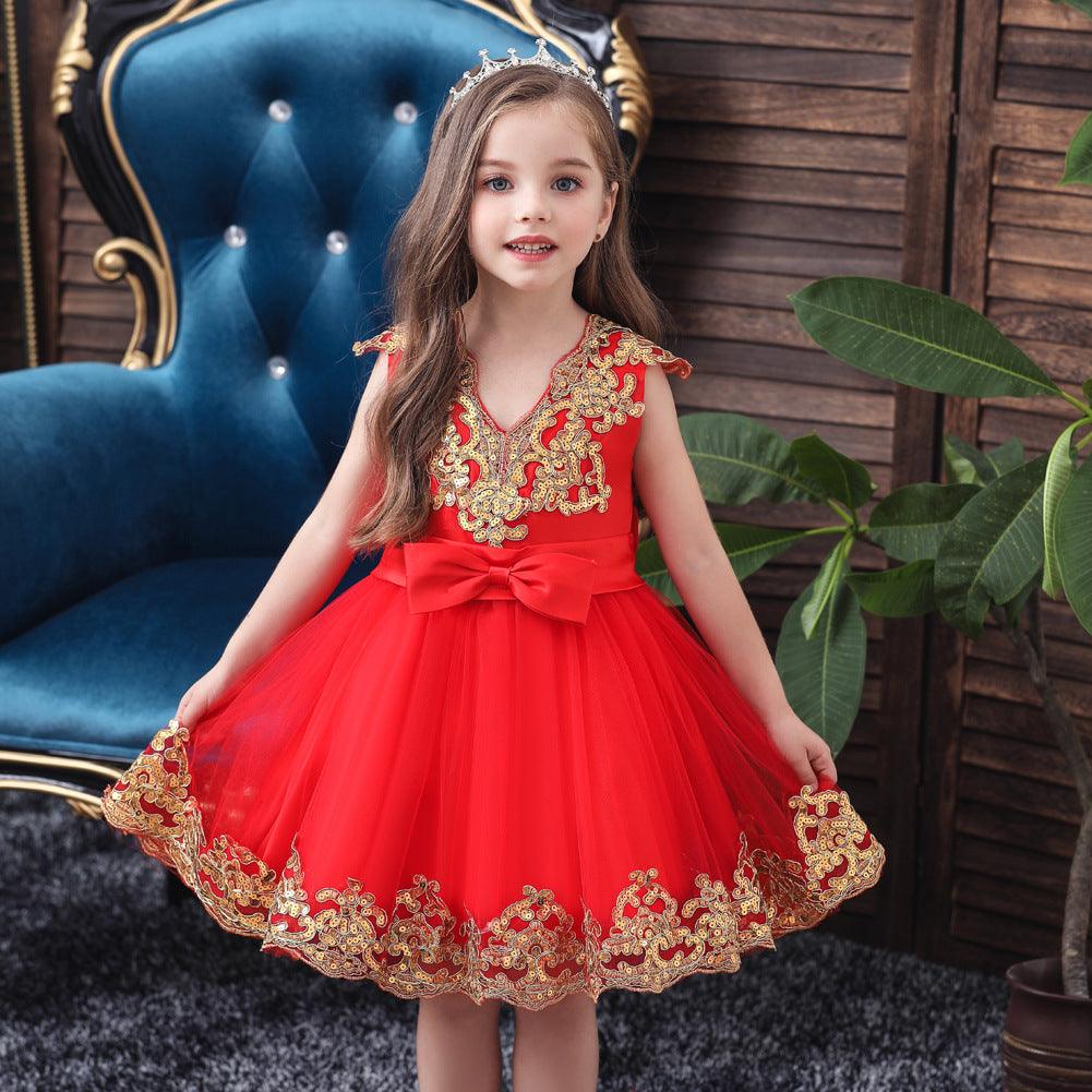 Children's Dress Princess Sequins Tulle Tutu Skirt - Amazitshop