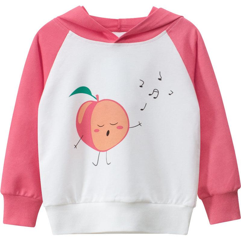 Children's Spring Girls' Loose Hooded Long Sleeve Wweater - Amazitshop