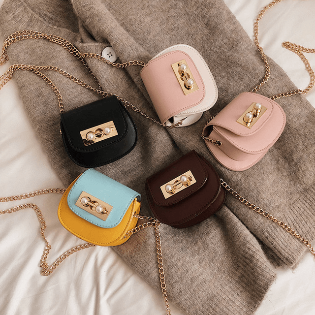 Contrasting mini saddle bag - Amazitshop