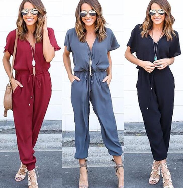 Cotton Blend Jumpsuits - Amazitshop