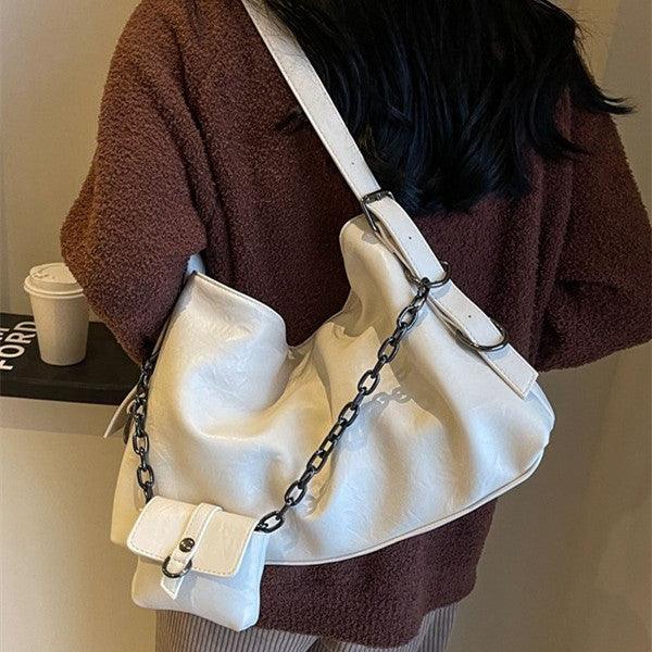 Women's Bags With Small Wallet Fashion Retro Chain Shoulder Bag - amazitshop