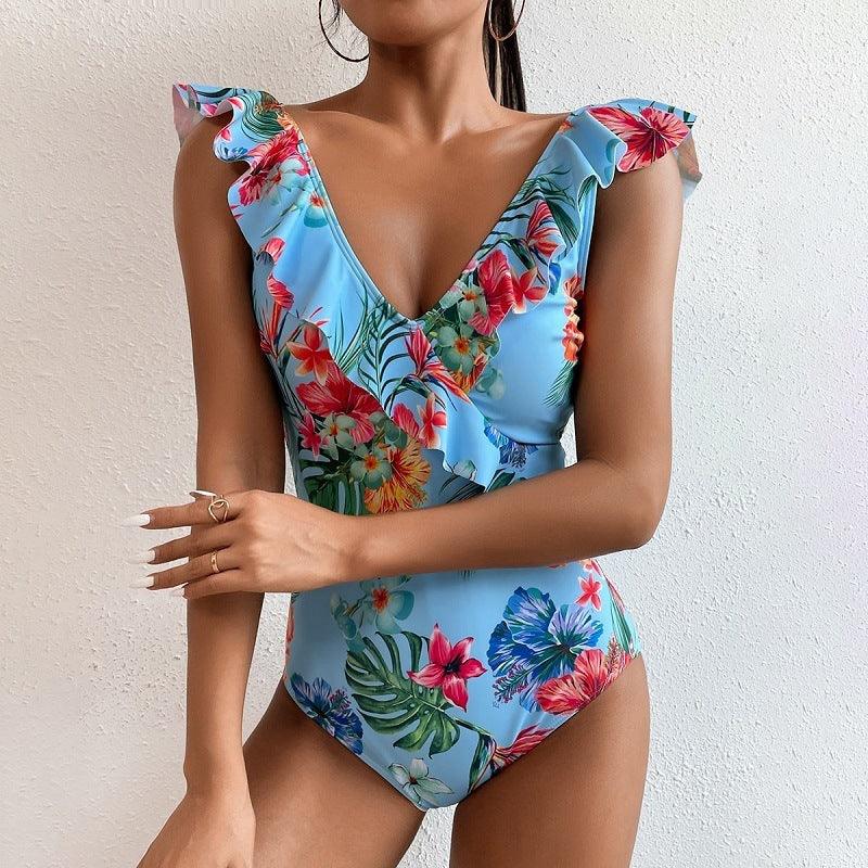 Fashion Printed Women's One Piece Swimwear - amazitshop
