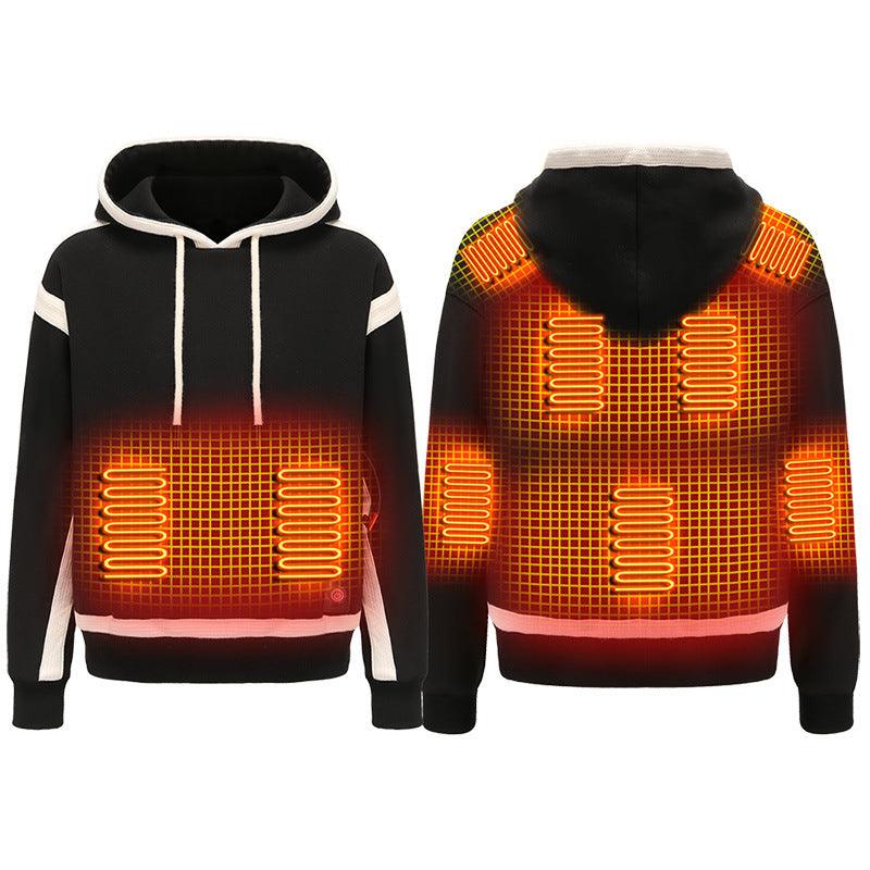Outdoor New Technology Heated Jacket Heating Brushed Hoody Outerwear - amazitshop
