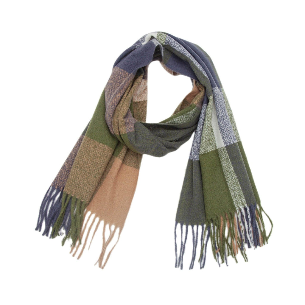 Plaid Scarf Thickened Fringe Bib Rainbow Scarf Shawl - amazitshop