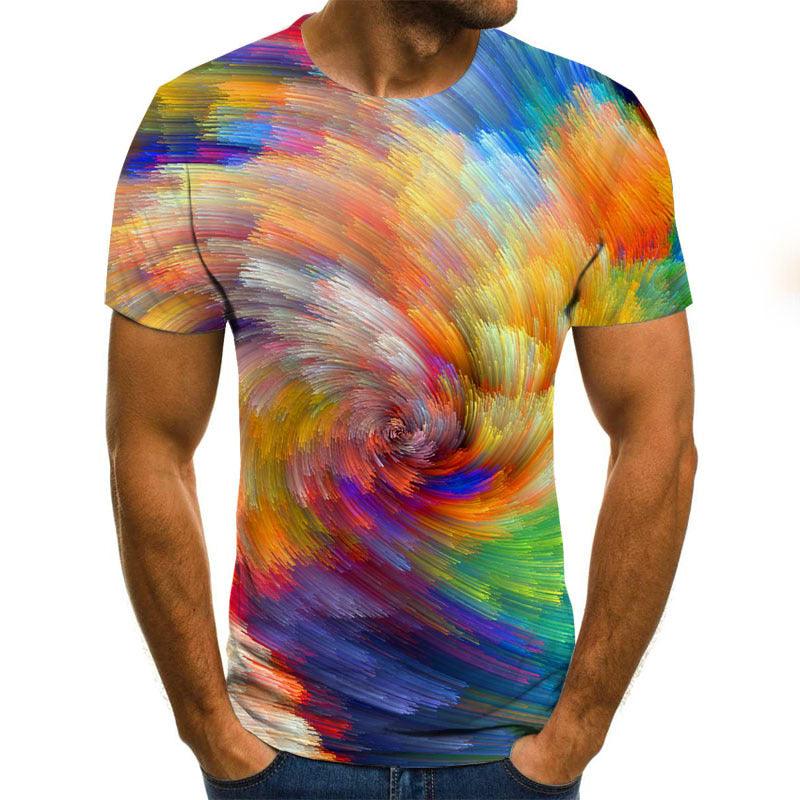Men's 3D Digital Printed Short-sleeved T-shirt - amazitshop